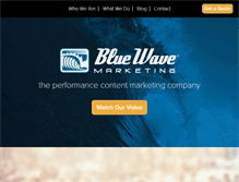 Tablet Screenshot of bluewavemarketing.com